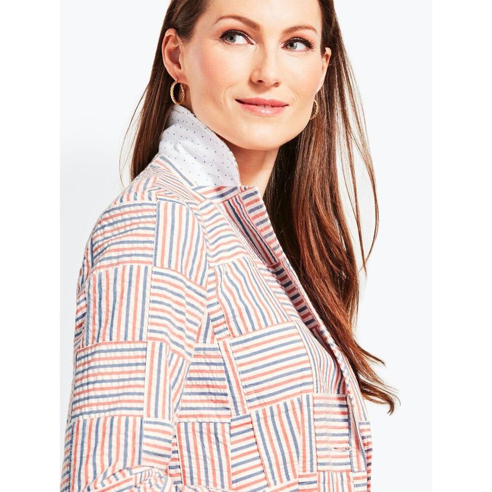 Talbots Patchwork Stripe Blazer Jacket NEW - image 5